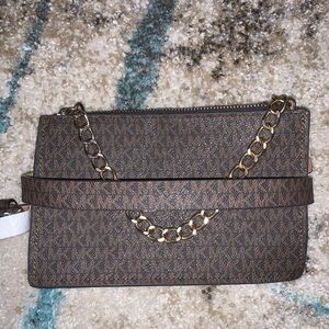 Michael Kors Brown MK Signature Fanny Pack Belt Bag Large
